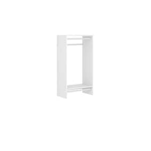Double Hang 25 in. W White Wood Closet Tower