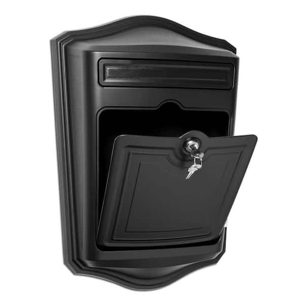 Maison Black Wall-Mount Locking Mailbox Maison Black Wall-Mount Locking Mailbox