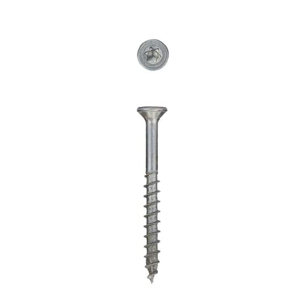 #14 x 2-1/2 in. Exterior Construction Torx T-Star Plus Flat Head Deck Wood Screws (1000-Piece) Bulk Pail Bit Included