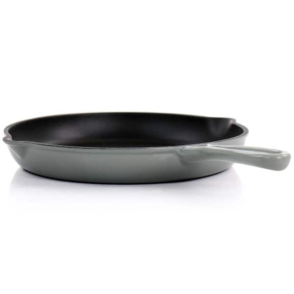 Lodge 10 .25 in Cast Iron Skillet in Black with Orange Silicone