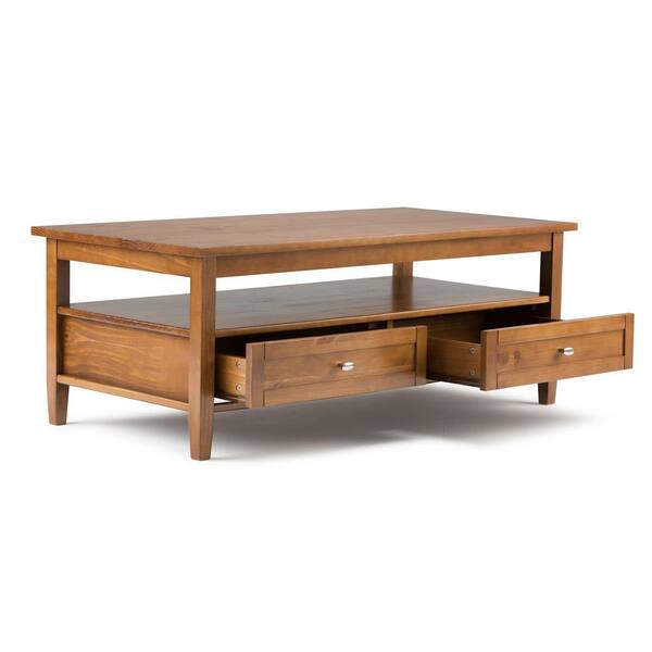 simpli home warm shaker coffee table