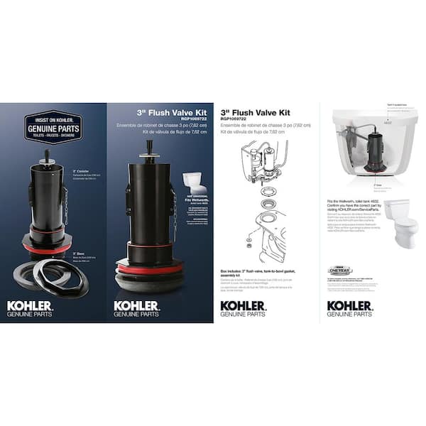 New 2 Pack Kohler Canister Gaskets Toilet Flapper Flush Valve Seal Replacement 