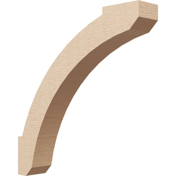 Ekena Millwork 3 in. x 18 in. x 18 in. Lafayette Rough Cedar Woodgrain Timberthane Polyurethane Knee Brace, Primed