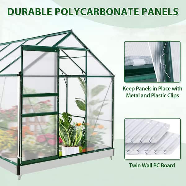 COOS BAY 6 ft. x 8 ft. x 7 ft. Outdoor Walk-In Greenhouse PC
