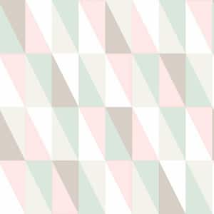 Multi-Colored Inez Geometric Matte Non-Pasted Wallpaper Sample