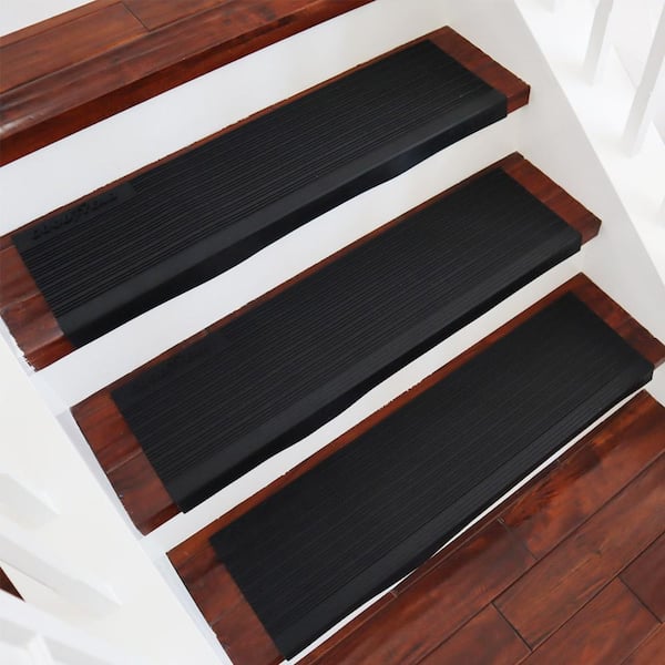 Goodyear Commercial Linear 10 in. x 48 in. Rubber Stair Tread Cover - 6 Pack