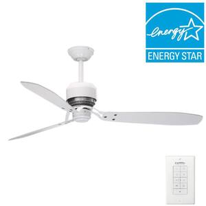 Tribeca 60 in. Indoor Snow White Ceiling Fan with 4-Speed Wall Mount Control