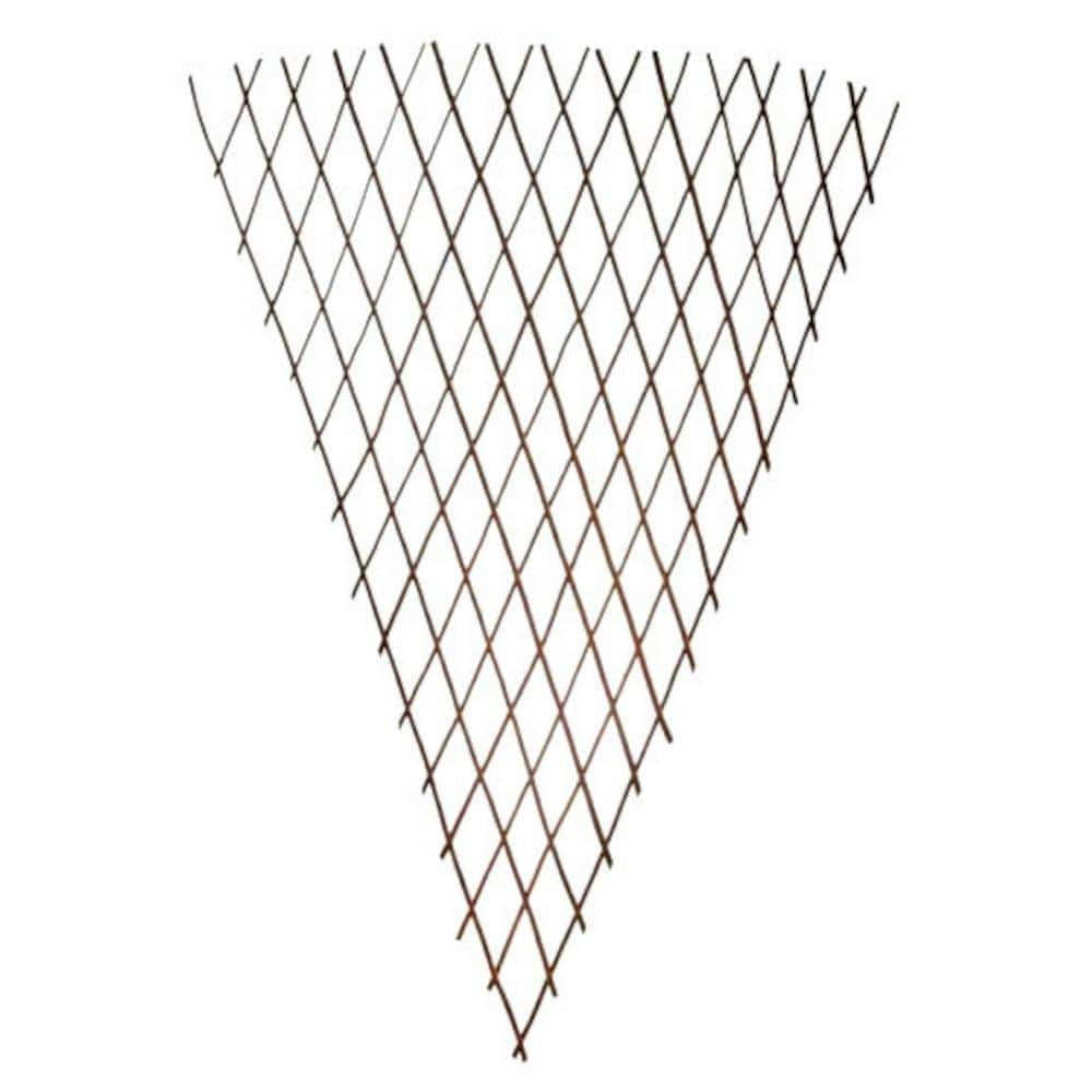 59'' Brown Willow Expandable Fan Trellis