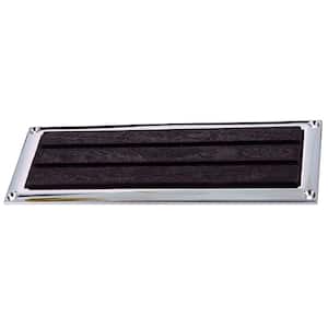 Chrome-Plated Step Plate with Soft Black Polymer Pad - 8-3/4 in. x 3-1/4 in., Pack of 2