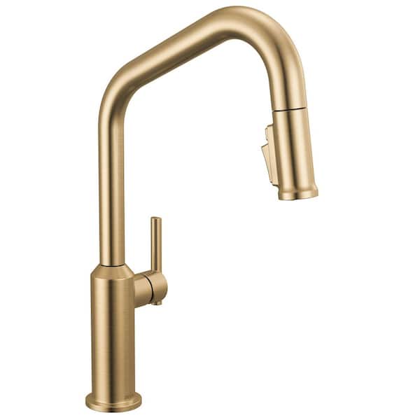 Cordova Gold Champagne Bronze 17.06 in. H Pull Down Sprayer Kitchen Faucet with 360 Degree Swivel Spout