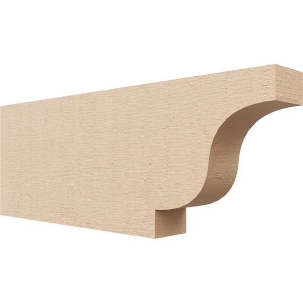 Ekena Millwork 2-in. x 6-in. x 16-in. Newport Woodgrain, Primed Tan Timberthane Polyurethane Rafter Tail Brace