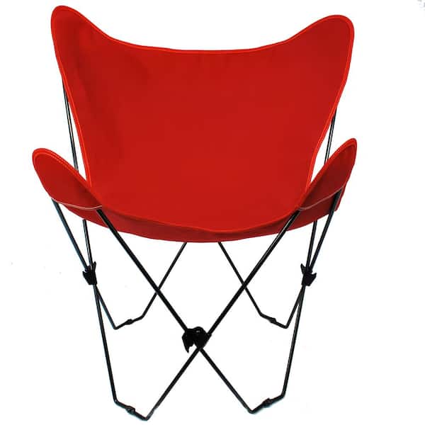Algoma Butterfly Chair and Cover Combination w/Black Frame, Red