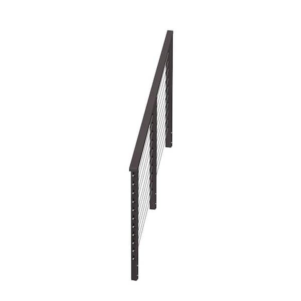 CityPost 4 ft. Stair Cable Railing, 36 in. Face Mount, Bronze