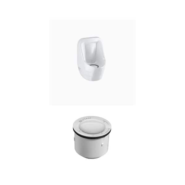 Waterless Touch-free Urinal in White and WES150 Waterless Urinal Cartridge in White Combo