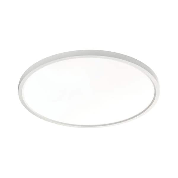 Edge Round Large 24 in. 1-Light White Outdoor Integrated LED Flush Mount