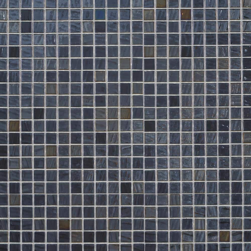 Rapids Twilight Sky 4 in. x 0.19 in. Polished Glass Floor and Wall Mosaic Pool Tile Sample -  Ivy Hill Tile, EXT3RD106274