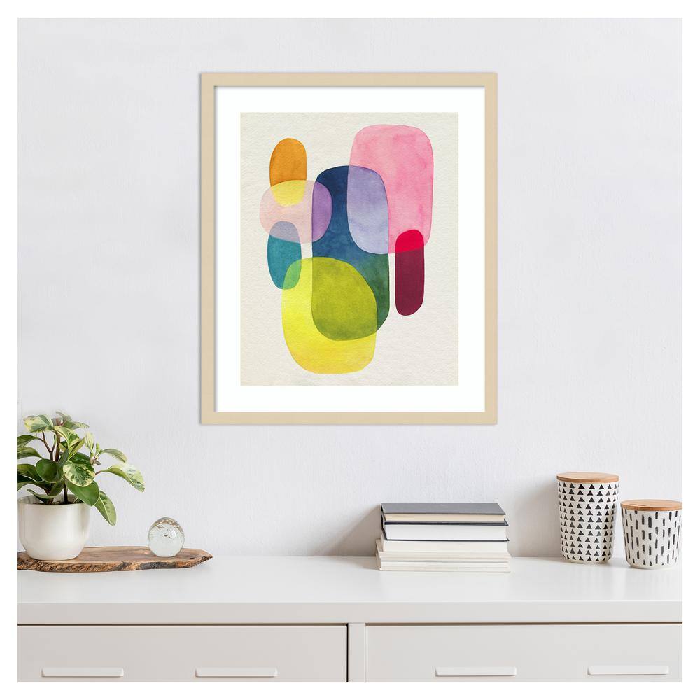 Sunlit Spectrum I 21"x25" Svelte Natural Framed Abstract Print