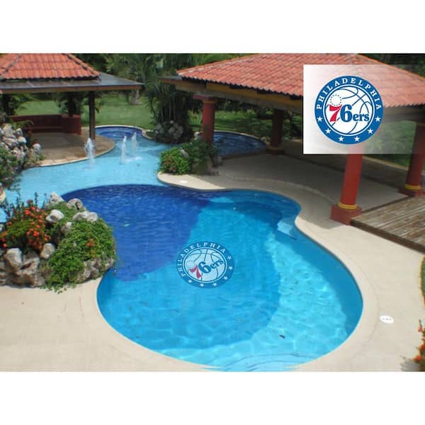 Applied Icon NBA Philadelphia 76ers 29 in. x 29 in. Small Pool Graphic