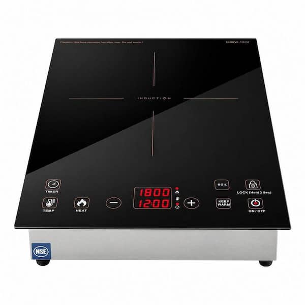 Built-In and Countertop Single Induction Cooktop NSF Commercial Grade Burner 8 in. Coil Low Noise Precise Control