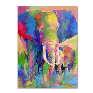 32 in. x 24 in. "Elephant 1" by Richard Wallich Printed Canvas Wall Art