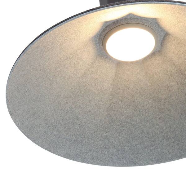Golden Lighting - Faroe 12-Watt 1 Light Flecked Black/Grey Integrated LED Pendant Light with Flecked Black/Grey Shade