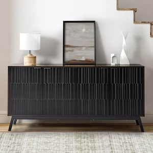 Joel Black 63"W Modern 4-door Sideboard with Adjustable Shelf