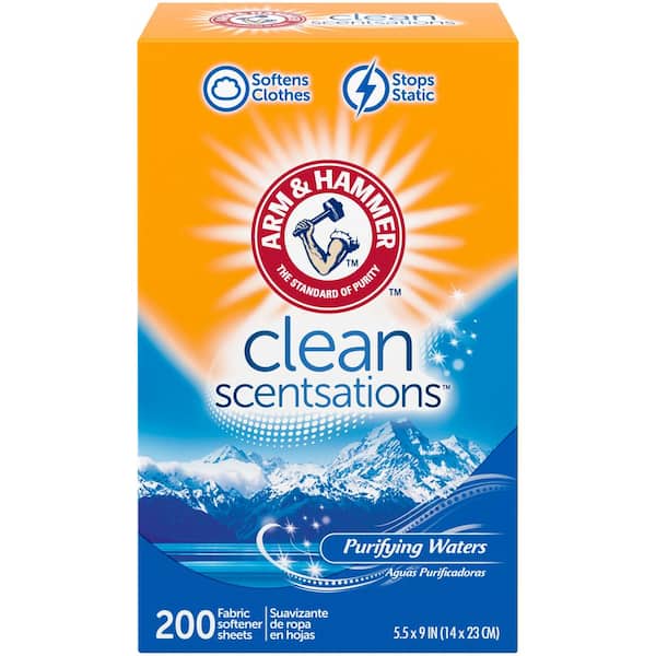 Arm And Hammer Ah Purifying Waters Dryer Sheets 200 Count 1 Pack 14997 Hammer Ah Purifying Waters Dryer Sheets, Arm Hammer Fabric Softener Sheets Sds