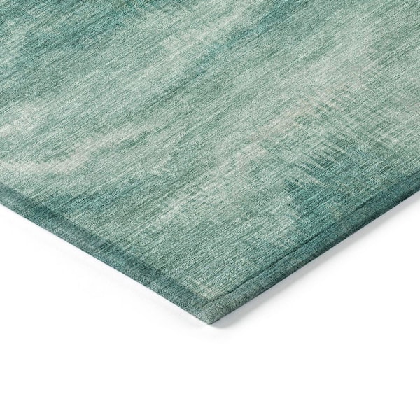 Chantille Machine Washable Indoor/Outdoor Abstract ACN2095 Teal 9 ft. x 12 ft. Area Rug