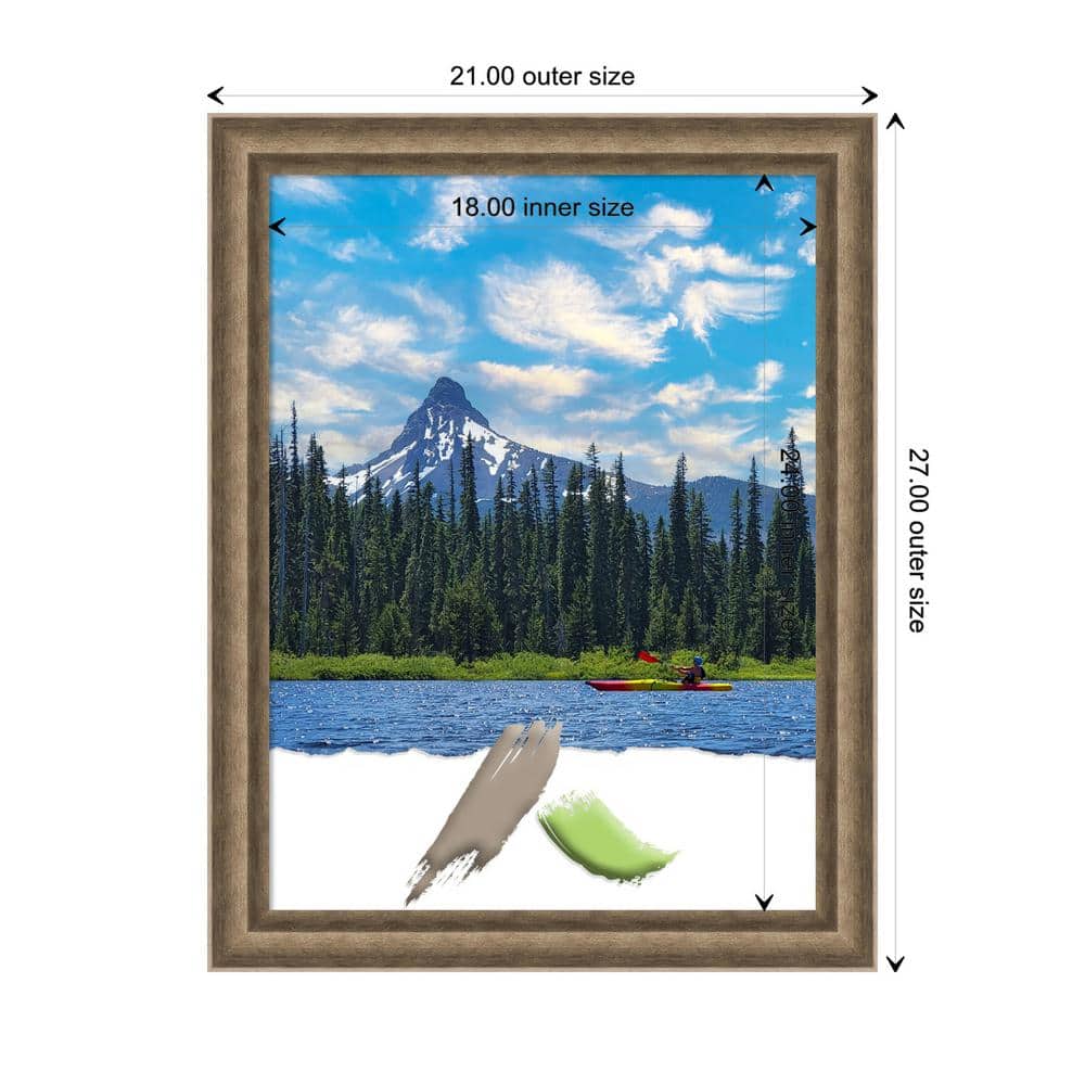 Amanti Angled Matte Bronze Wood 27" x 21" Picture Frame