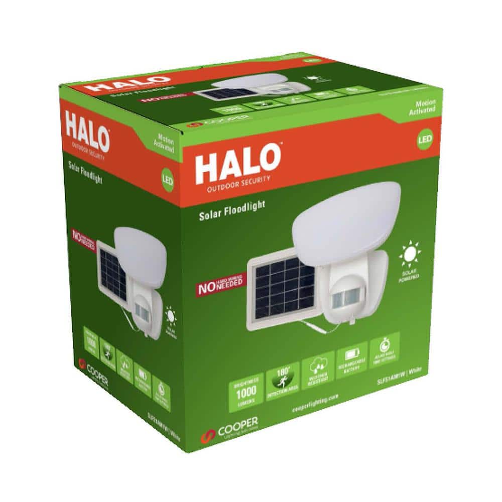 White Solar LED Security Flood Light with Motion Sensor