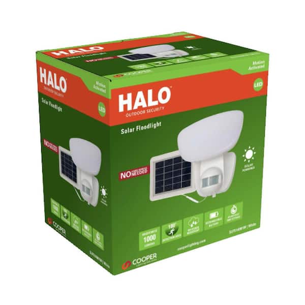 SLFS 180-Degree White Motion Activated Outdoor Integrated LED Flood Light 1174 Lumens