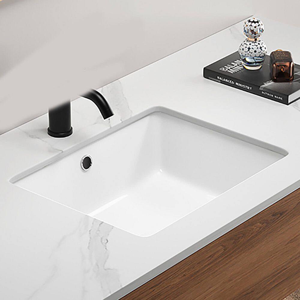 19.69 in. x 15.75 in. Undermount Bathroom Sink in Milk White Ceramic price history on PriceWatchPro