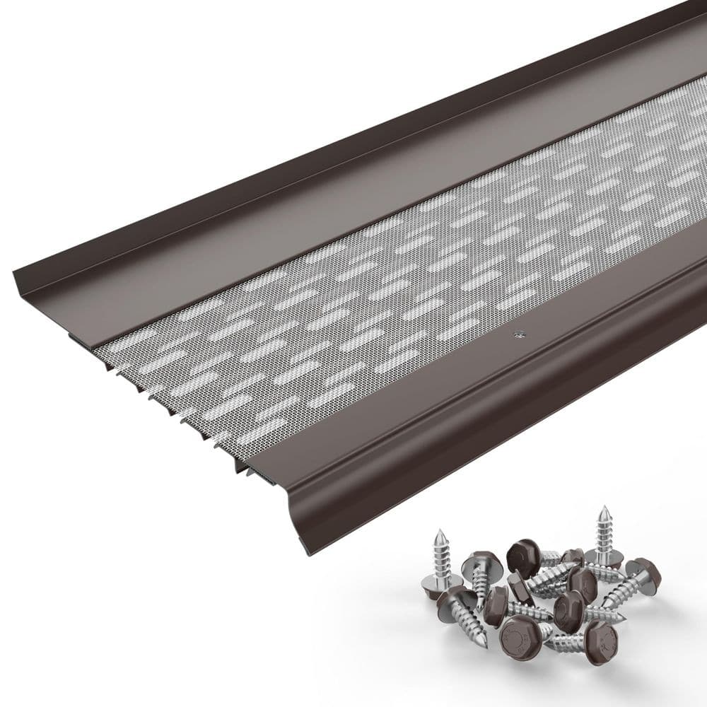 Micromesh [6 in. x 100 ft. ] Gutter Guard for 6 in. K-Style and Box Gutters, Aluminum Frame and SS Mesh, Musket Brown price history on PriceWatchPro