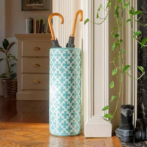 24 in. Blue Moroccan Umbrella Stand