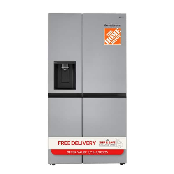 27 cu. ft. Side by Side Smart Refrigerator w/ Craft Ice, External Ice and Water Dispenser in PrintProof Stainless Steel