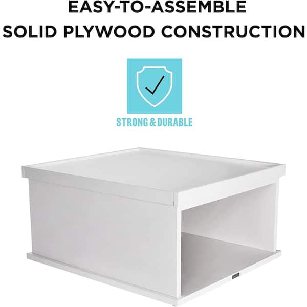 29.92 in. Laundry Pedestal in White to Fit All Machines