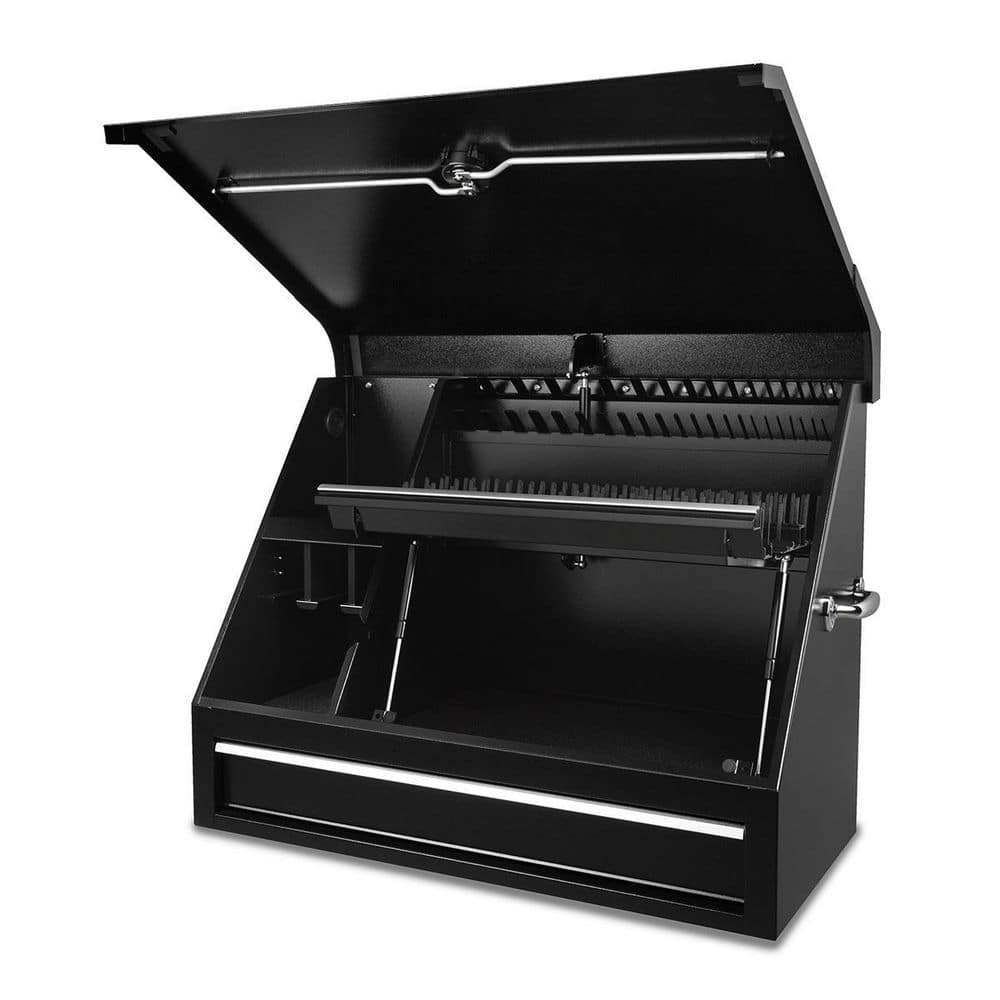 Black Powder Coated Steel Lockable Triangle Tool Storage Box
