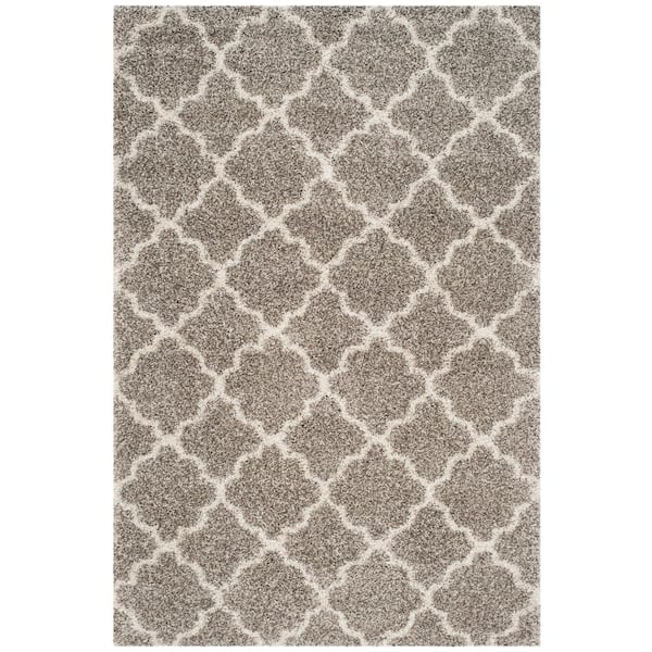 Hudson 5 ft. x 7 ft. Gray/Ivory Geometric Area Rug