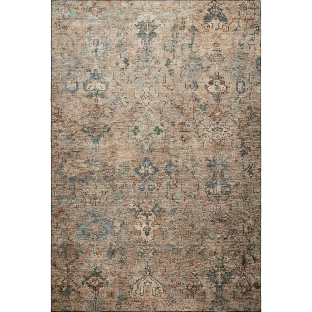 Mayfield Premium Machine Washable Abstract AMF2320 Khaki 5 ft. x 7 ft. 6 in. Area Rug price history on PriceWatchPro