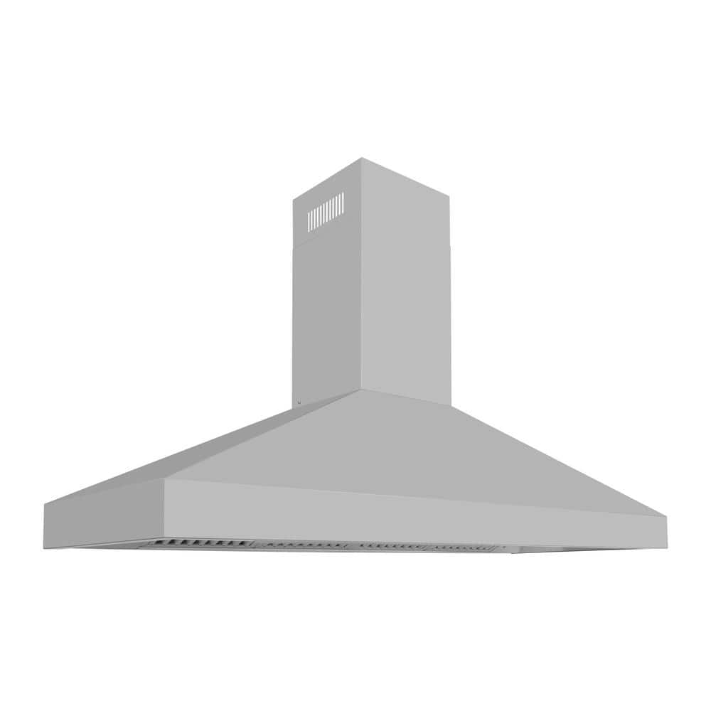 60 in. 500 CFM Convertible Vent Wall Mount Range Hood in Stainless Steel