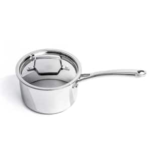 Professional 3.3Qt. Tri-Ply 18/10 Stainless Steel 8 in. Saucepan with SS Lid
