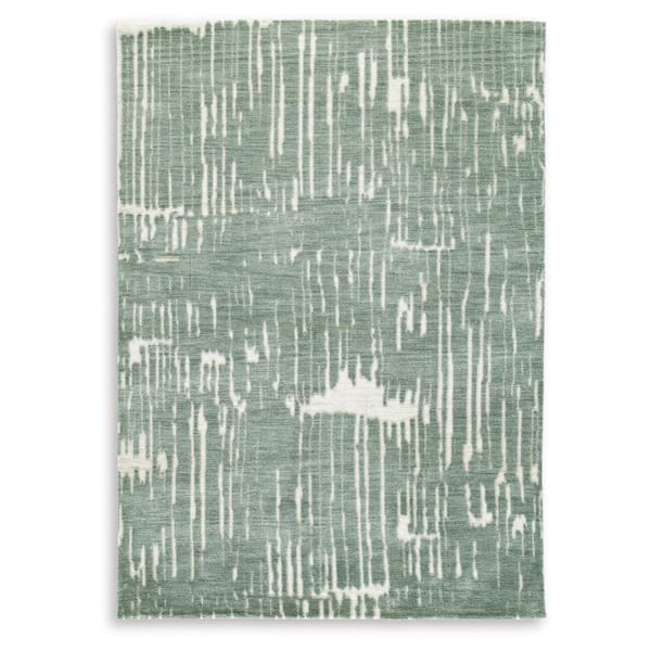 Cayworth 8 ft. x  10 ft. Green/White Abstract Area Rug