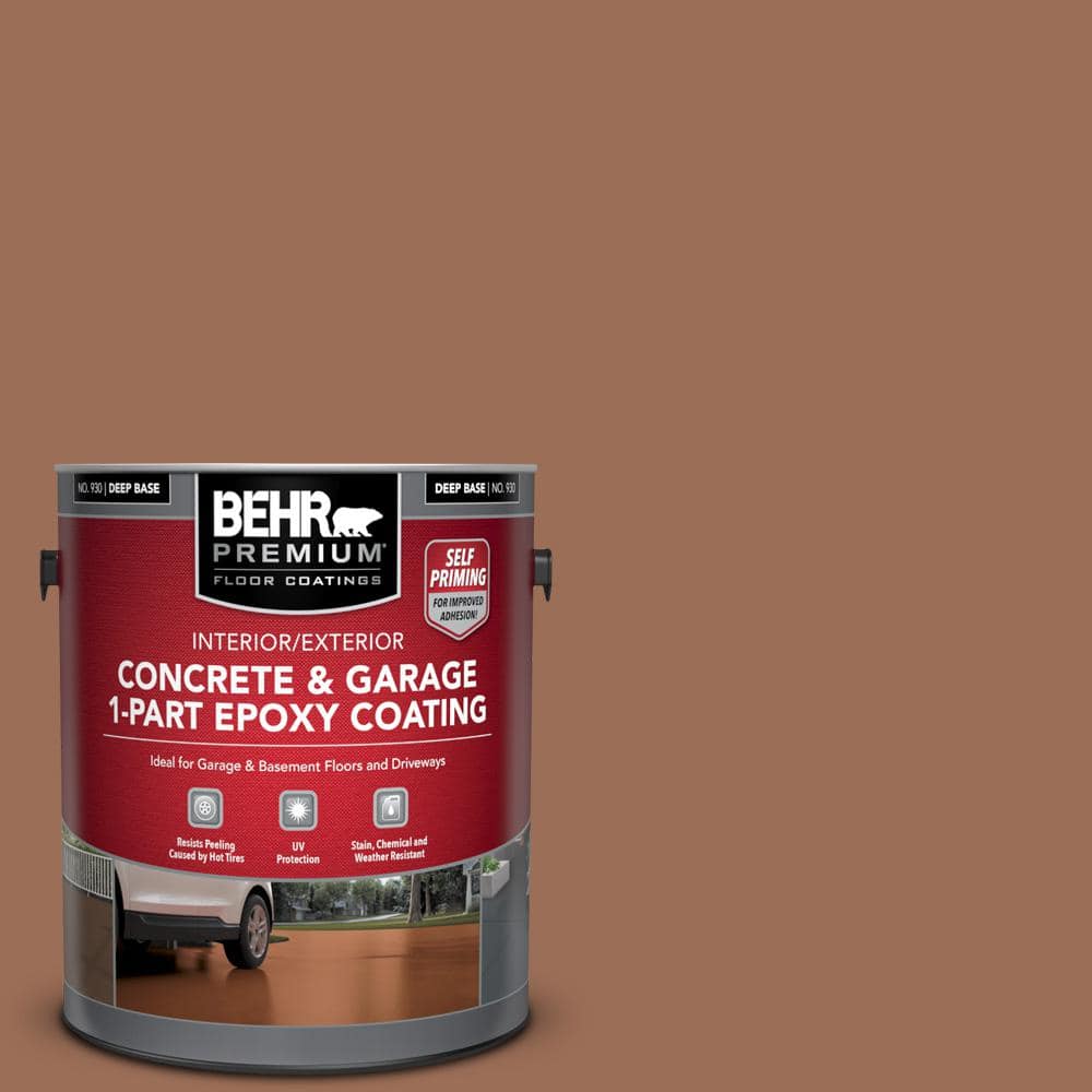 BEHR PREMIUM 1 gal. #S210-6 Cinnamon Crunch Self-Priming 1-Part Epoxy Satin  Interior/Exterior Concrete and Garage Floor Paint 93001 - The Home Depot