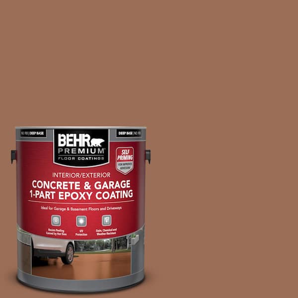 BEHR PREMIUM 1 gal. #S210-6 Cinnamon Crunch Self-Priming 1-Part Epoxy Satin Interior/Exterior Concrete and Garage Floor Paint