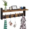 Cubilan 17.12 in. W x 4.52 in. D Decorative Wall Shelf, Wall Hanging Shelf  Wood Coat Hooks FD1116 - The Home Depot