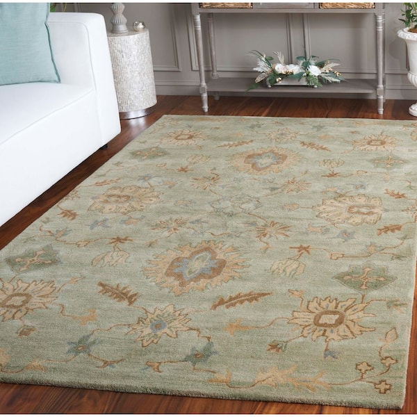 Wyndham 8 ft. x 10 ft. Light Green Abstract Floral Area Rug