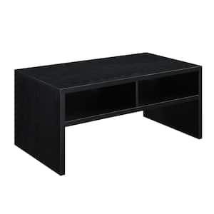 Northfield Admiral 40 in. L x 18 in. H Black Rectangular Wood Coffee Table with Shelves