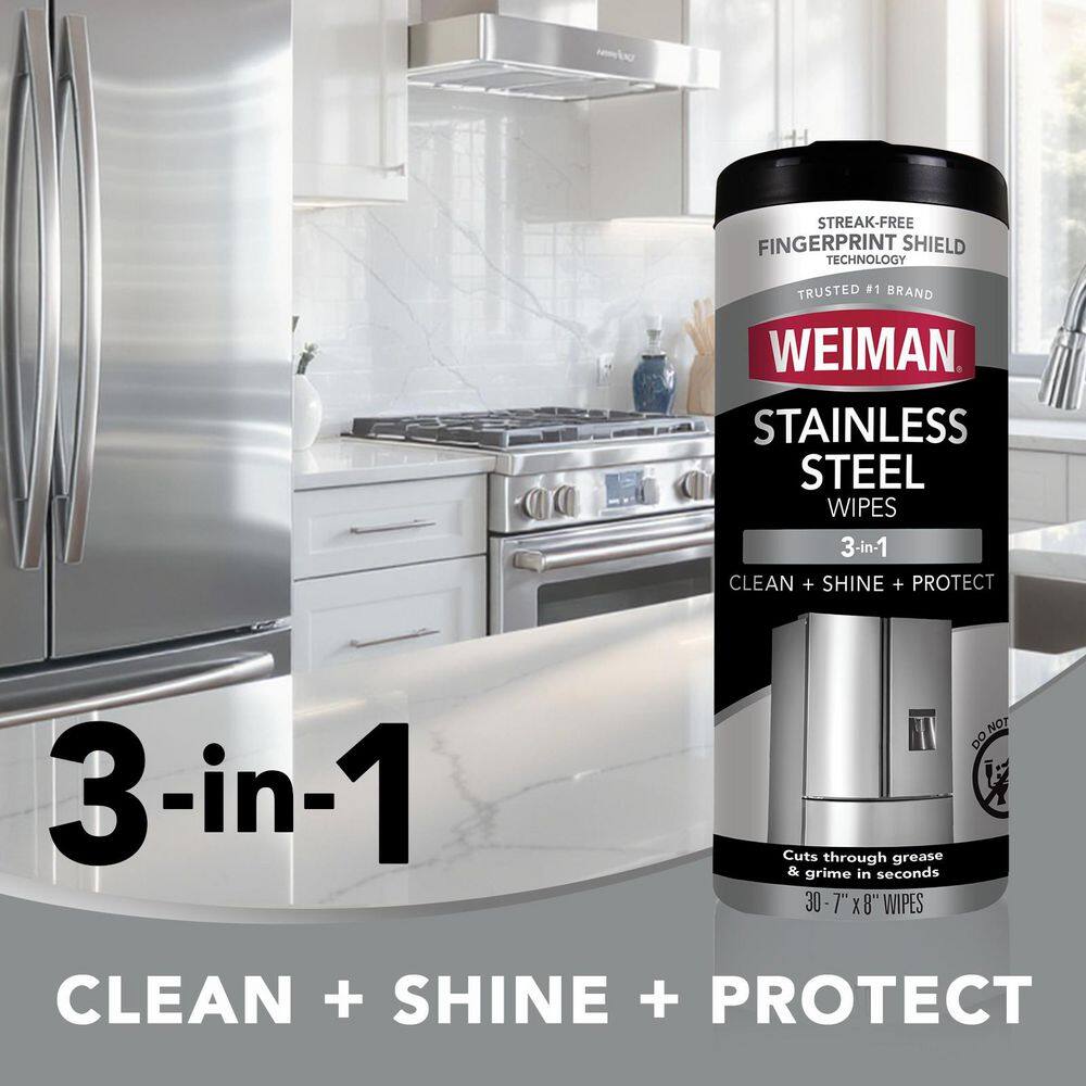 Weiman Stainless Steel Cleaner Wipes - Thumbnail 3