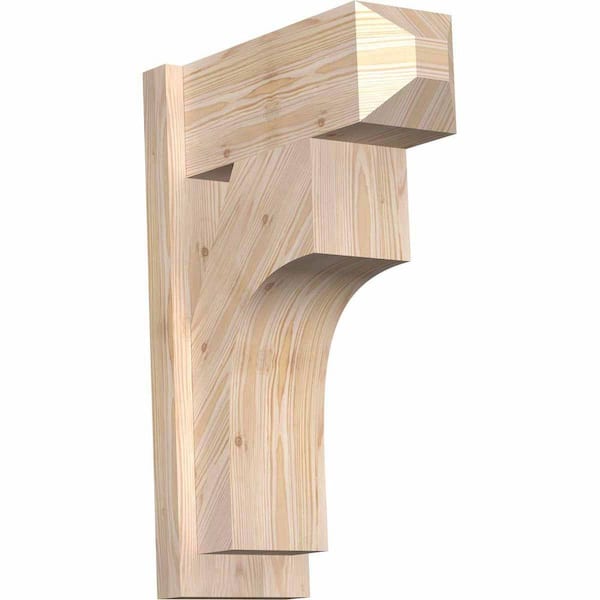 Ekena Millwork 8 in. x 26 in. x 18 in. Douglas Fir Westlake Craftsman Smooth Outlooker
