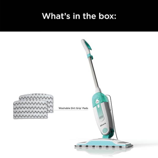 Corded Steam Mop for Hard Floor Surfaces, Tile, Stone, Laminate in Blue with XL Removable Water Tank